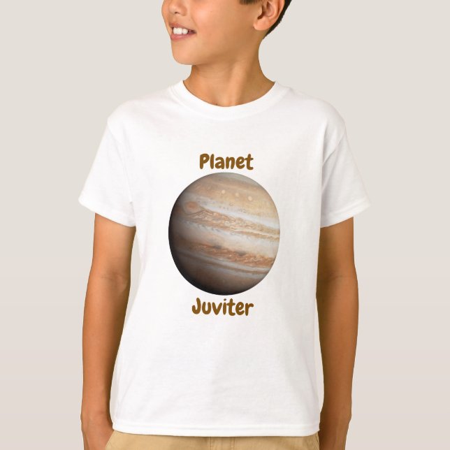 Children's t-shirt design with planet names (Front)