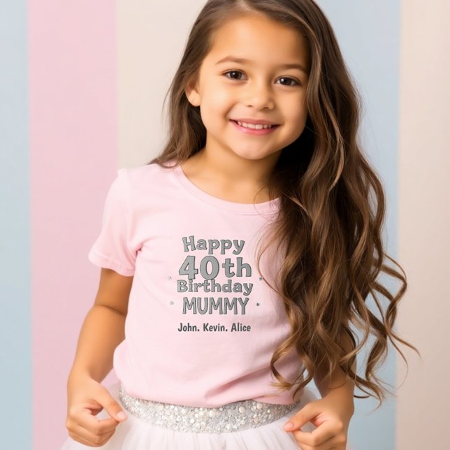 Children's T-shirt for Mom's 40th Birthday Wishes (Creator Uploaded)