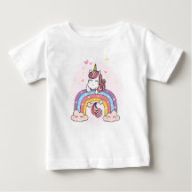 CHILDREN'S T-SHIRT : UNICORN ON A RAINBOW