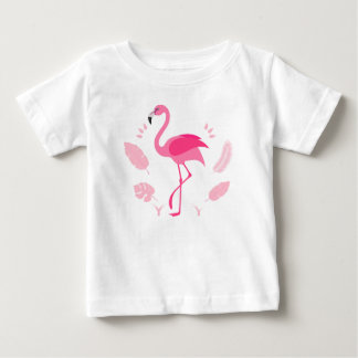 Children's T-shirt with pink flamingo