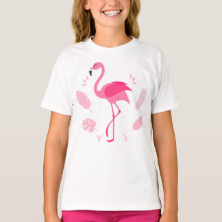 Children's T-shirt with pink flamingo