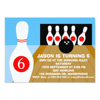 Ten Pin Bowling Party Invitations 4