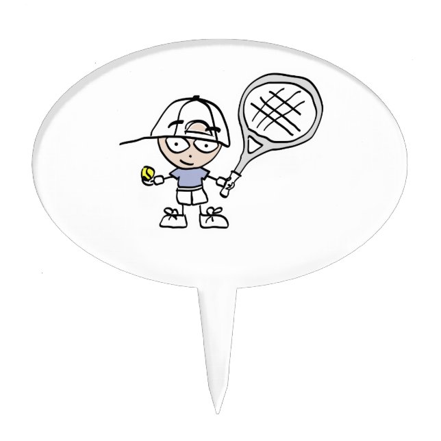 Children's tennis cake topper (Front)