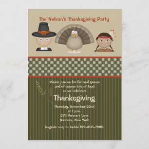 Children's Thanksgiving Party Invitation