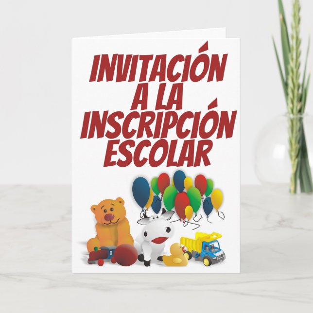Children's toy invitation (Front)