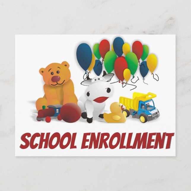 Children's toy invitation postcard (Front)