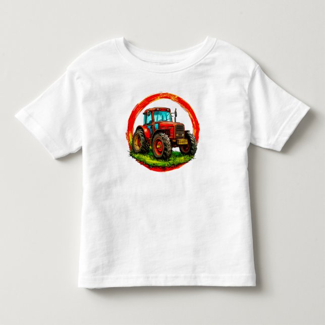Children's toy tractor toddler t-shirt (Front)