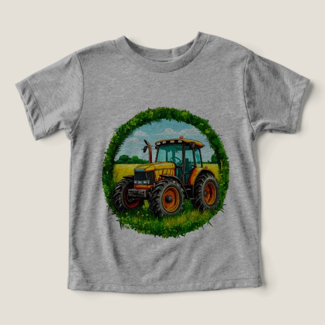 Children's toy tractor toddler t-shirt (Design Front)