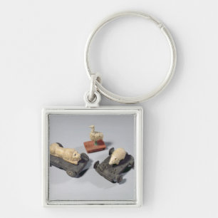Children's toys: a hedgehog, a lion and a dove, Su Keychain