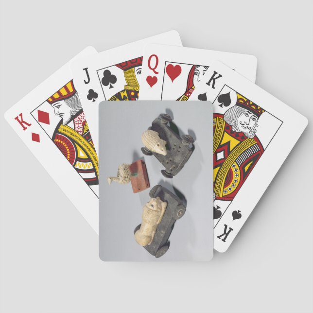 Children's toys: a hedgehog, a lion and a dove, Su Poker Cards (Back)