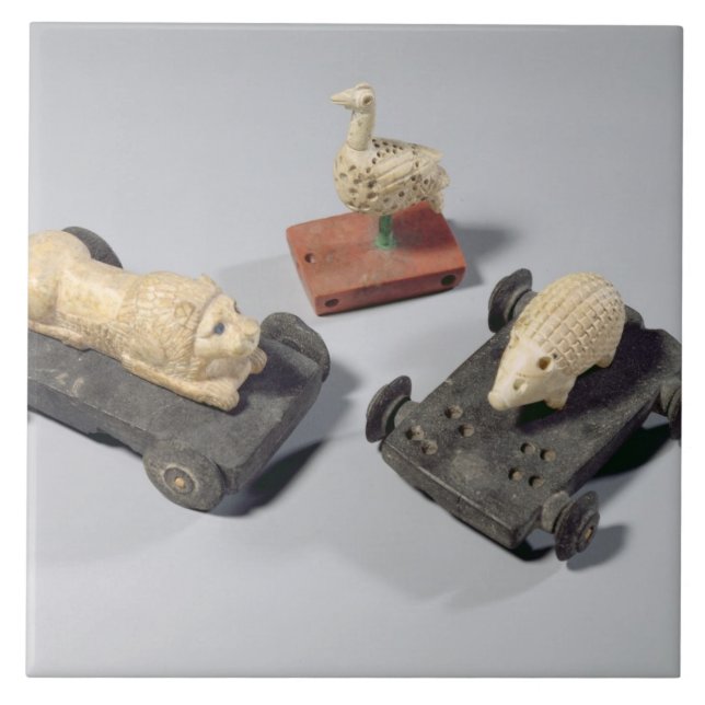 Children's toys: a hedgehog, a lion and a dove, Su Tile (Front)