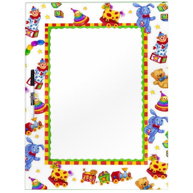 Childrens toys theme dry erase board (Front)