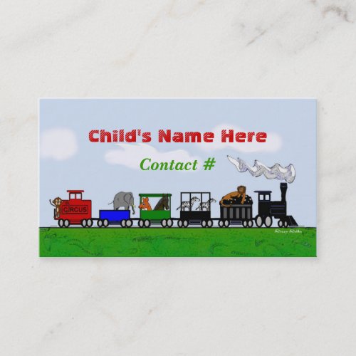 Children's Train Calling Card Business Cards