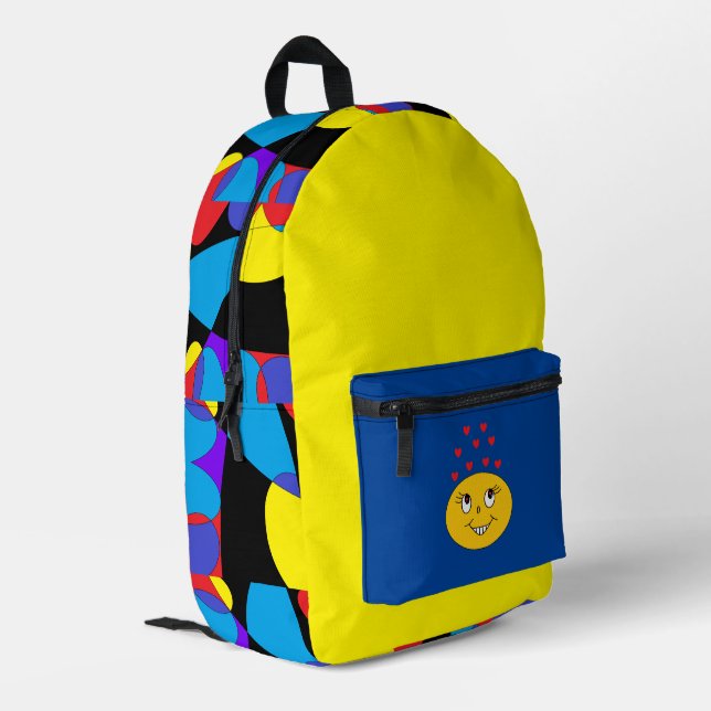 Children's Travel Printed Backpack (Back Corner Left)