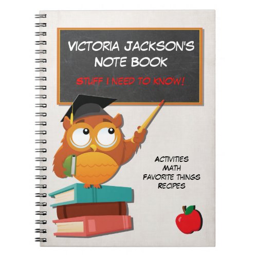 Childrens Tutor Teacher homework activities Notebook