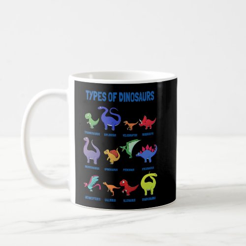 Childrens types of dinosaurs future palaeontologi coffee mug