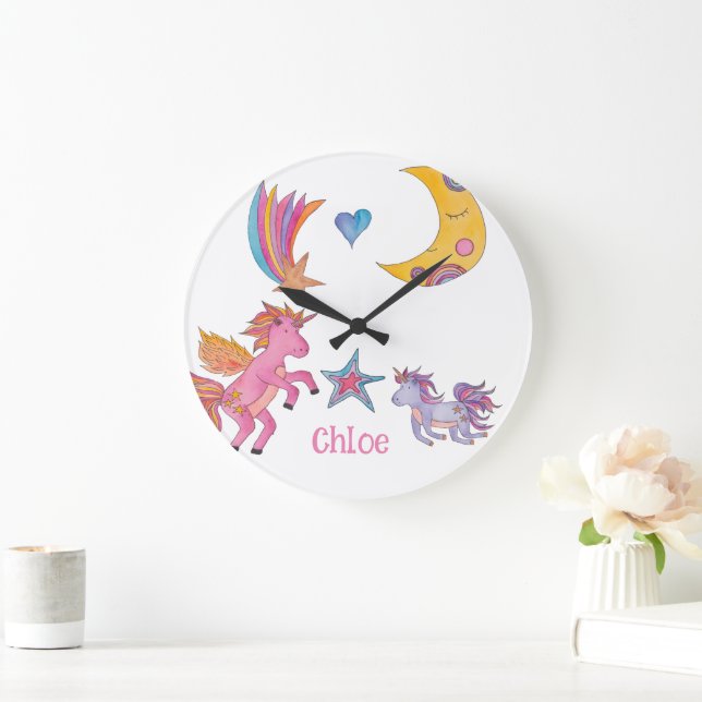 Children's Unicorn Clock Decor for Girls (Home)