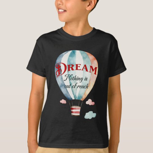 Childrens Unisex Motivational Dream Big  T_Shirt