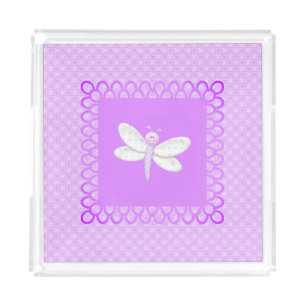 Children's Vanity Tray/Dragonfly Acrylic Tray