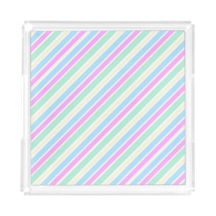 Children's Vanity Tray/Stripes Acrylic Tray