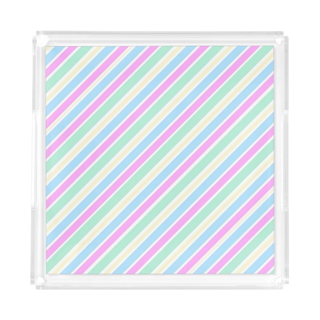 Children's Vanity Tray/Stripes Acrylic Tray (Front)
