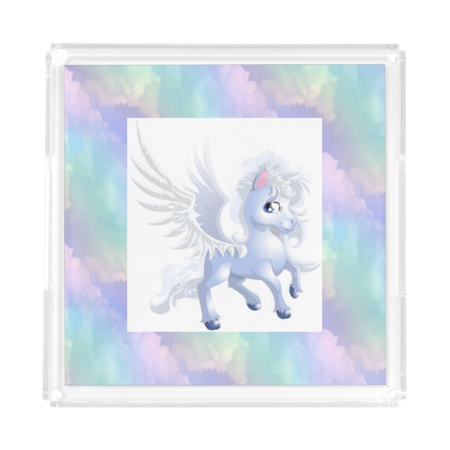 Children's Vanity Tray/Unicorn Acrylic Tray (Front)