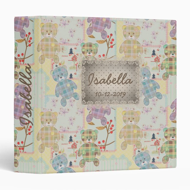 Children's vintage photo album 3 ring binder (Front/Spine)