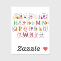 Totally Cute Doodles Vinyl Sticker, Zazzle