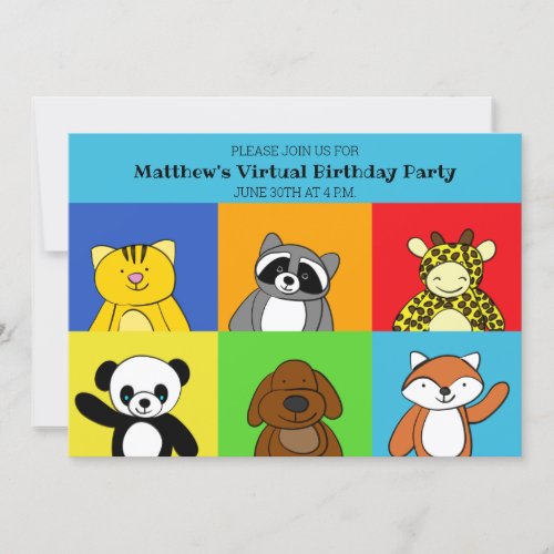 Childrens Virtual Birthday Party Invitation