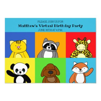 Childrens Virtual Birthday Party Invitation
