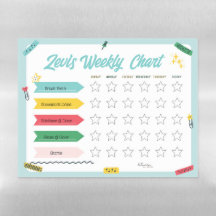 Children's Weekly Chart - Dry Erase Magnetic Sheet