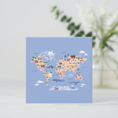 children's world map with animals (Standing Front)