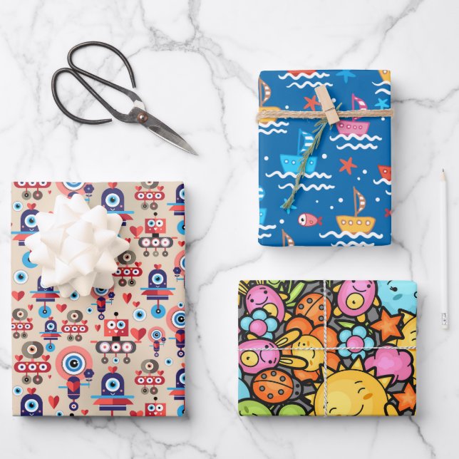 Children's  wrapping paper sheets (Front)
