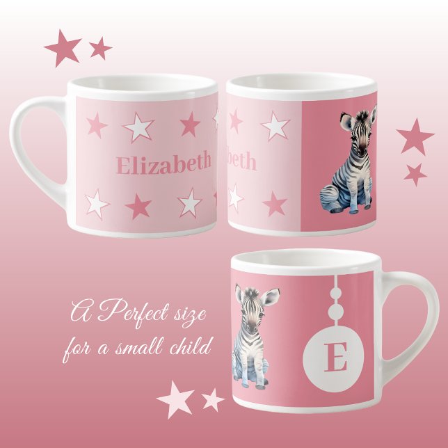 Children's zebra mug personalized name pink (Creator Uploaded)