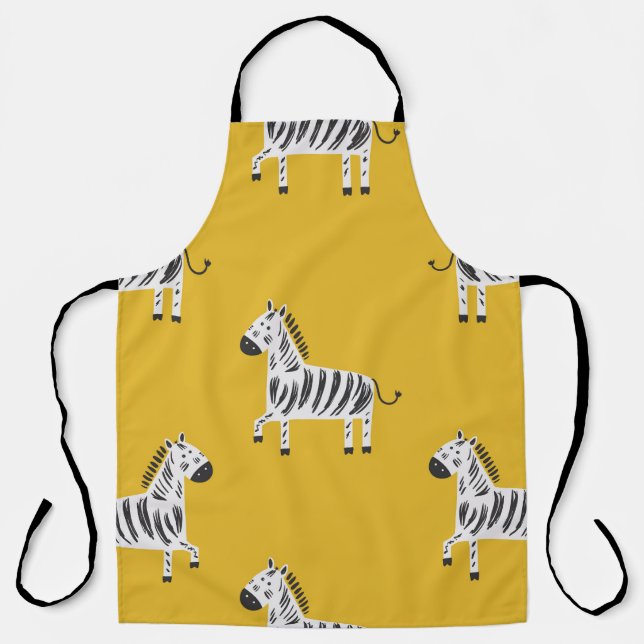 Children's Zebra: Seamless Fun Pattern Apron (Front)
