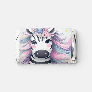Children's Zebra Unicorn Rainbow Birthday Party Hershey's Miniatures