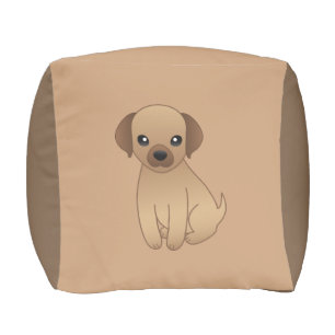 Childrens's puppy dog ottoman pouf monogrammed