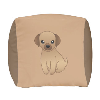 Childrens's puppy dog ottoman pouf monogrammed