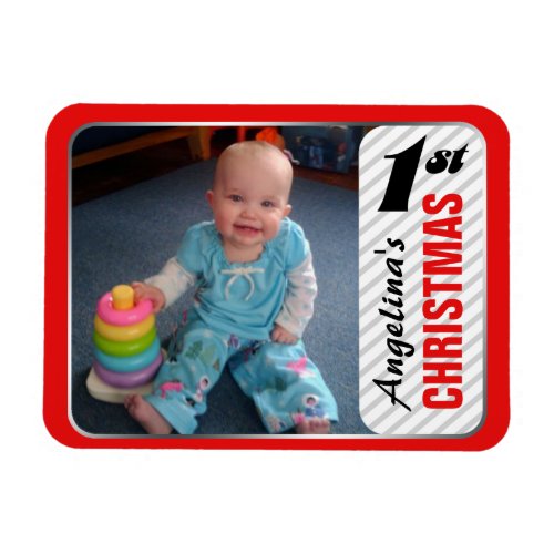 Childs 1st Christmas 4x3 Photo Magnet