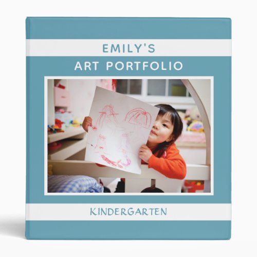 Childs Art Portfolio Personalized Template Binder