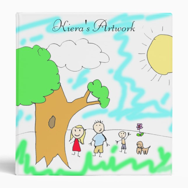 Child's Artwork Collection 3 Ring Binder (Front)