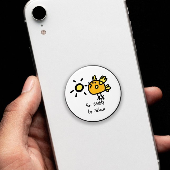 Child's Artwork Create Your Own  PopSocket (It's easy to create your own kid's art PopSocket® -- just snap your art and upload! Try it now!)
