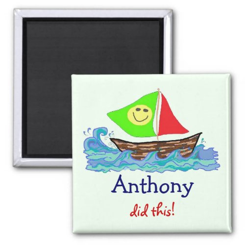 Childs Artwork Personalized Magnet