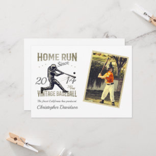 Childs Baseball Birthday Invitation