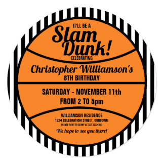 basketball party invitations