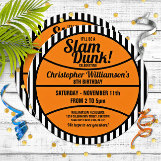 Child's Basketball Birthday Party Invitation