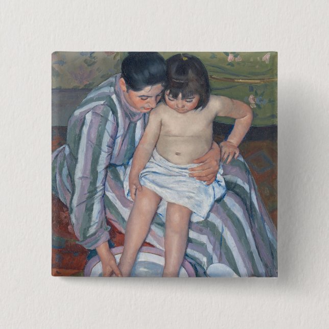 Child's bath, 1893 (oil on canvas) button (Front)