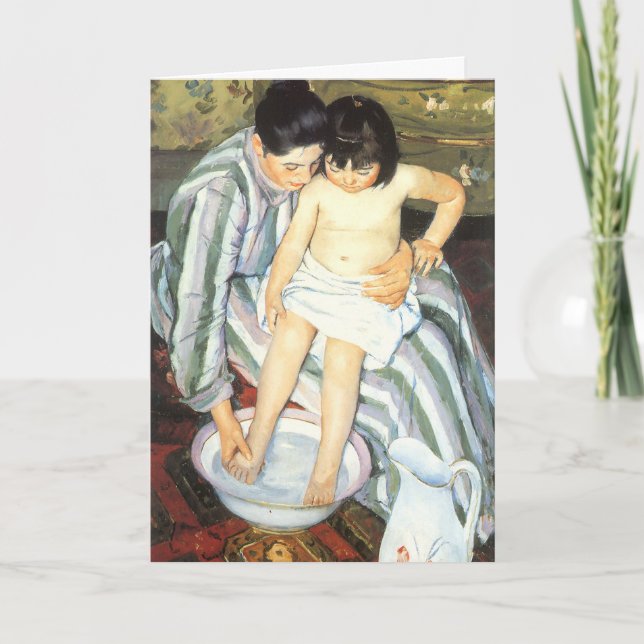 Child's Bath by Cassatt, Happy Mother's Day Card (Front)