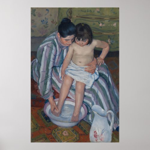 Childs Bath by Mary Cassatt Poster