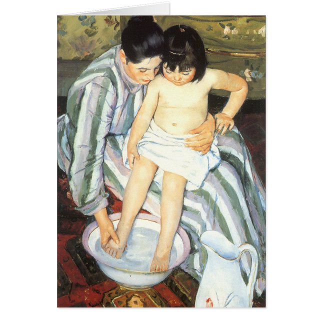 Child's Bath by Mary Cassatt Vintage Impressionism Cards (Front)